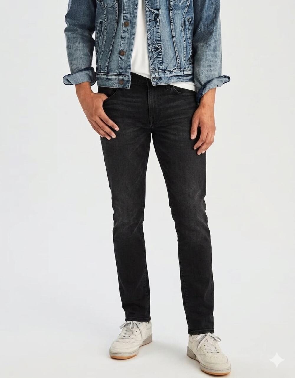 American Eagle Men's 28X30 4 Flex Denim 360 Extreme Flex Slim Jeans In Black NWT